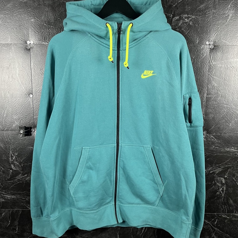 Nike Men's Blue Vtg Retro Fleece Zip Hoodie XL
